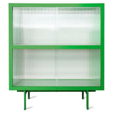 HKliving Cupboard With Ribbed Glass Fern Green