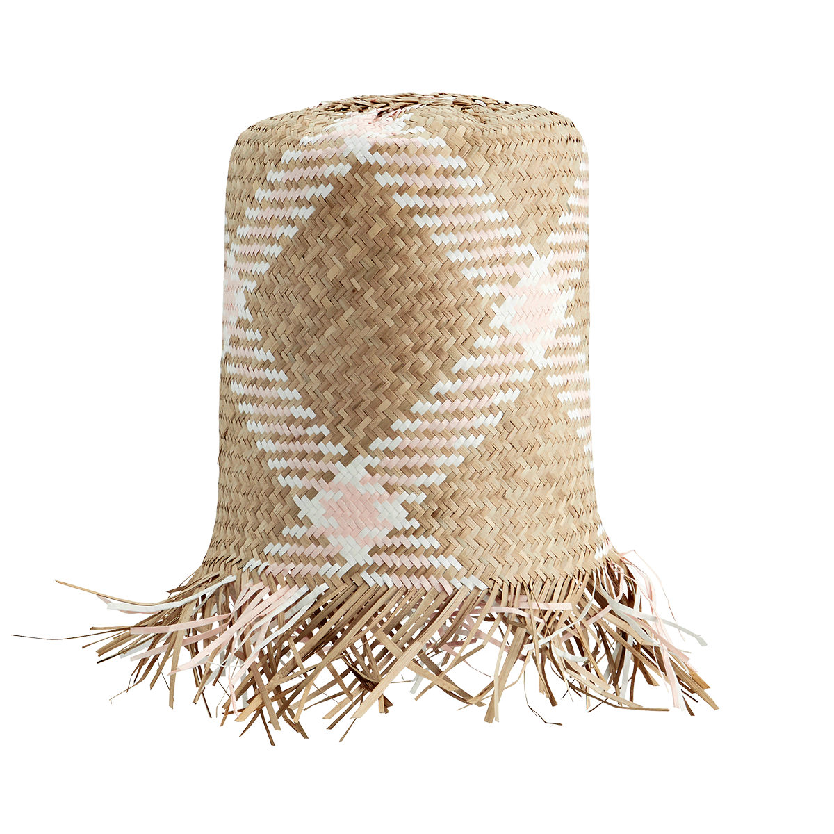 Seagrass Lamp Shade Natural, Pink, White