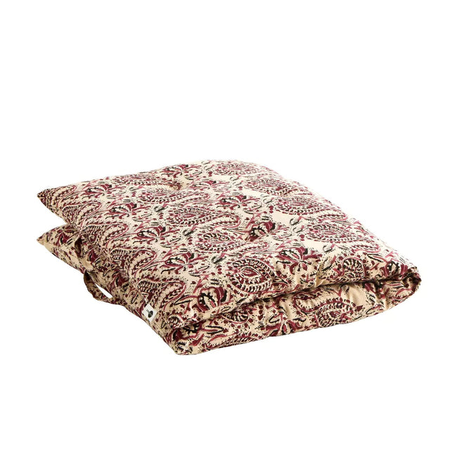 Printed Cotton Mattress Sand, Raspberry, Pink, Grey - Madam Stoltz