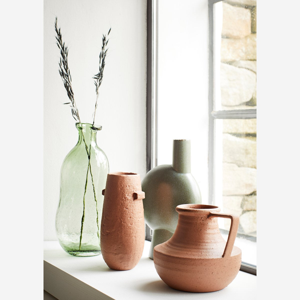 Stoneware Vase Green -
Madam Stoltz