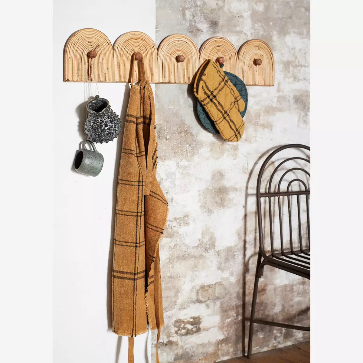 Rattan Coat Rack