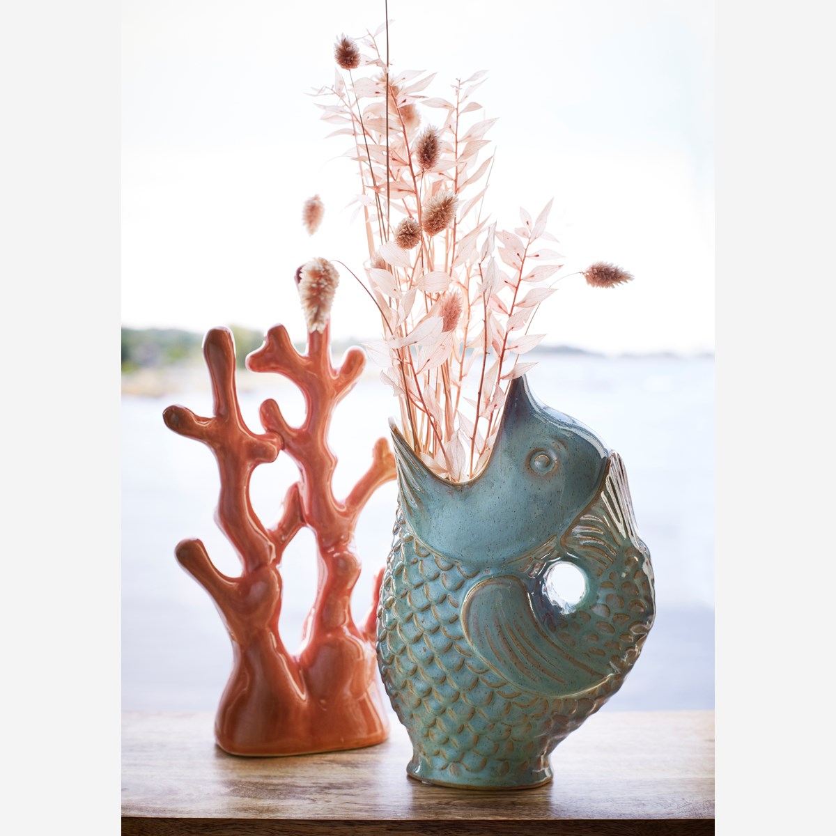 Stoneware Vase Fish Madam Stoltz