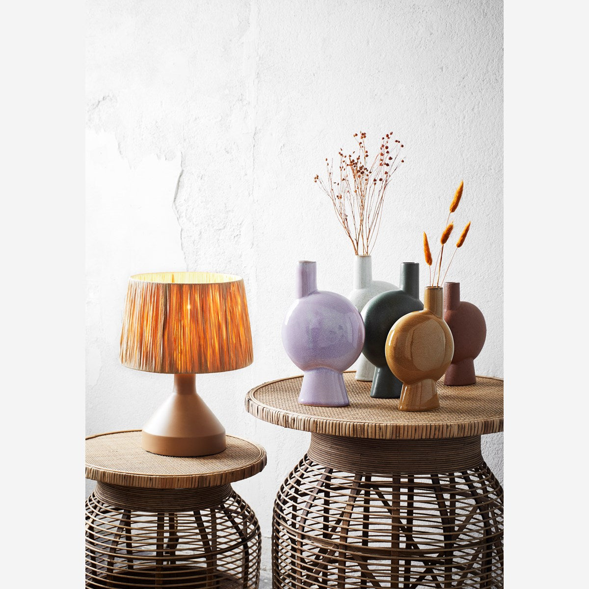 Iron Table Lamp Beige With Raffia Shade
- Madam Stoltz