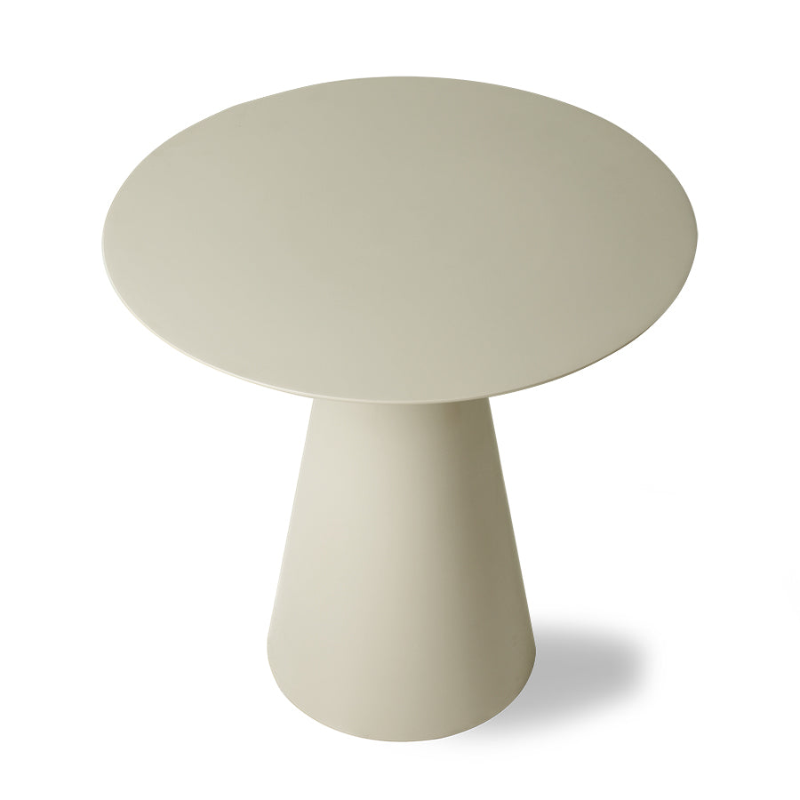 HKliving Metal Side Table Creme White 60cm