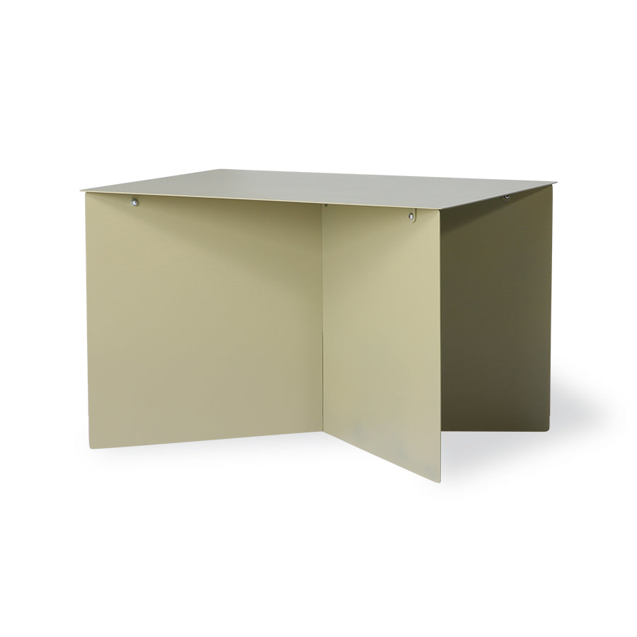 HKliving Metal Side Table Rectangular Olive
