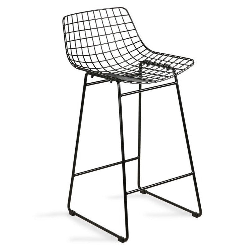 HKliving Wire Bar Stool Black