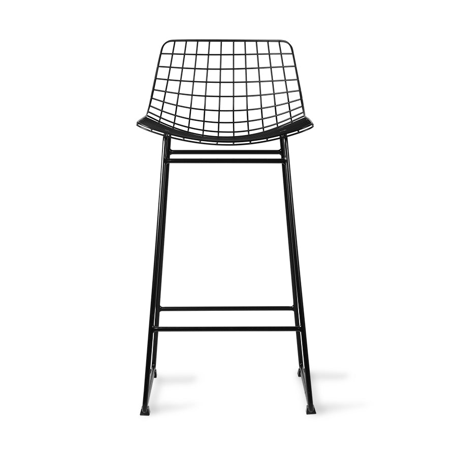 HKliving Wire Bar Stool Black