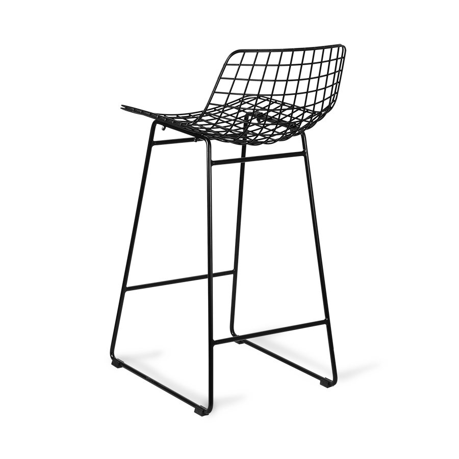 HKliving Wire Bar Stool Black