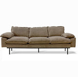 HKLIVING Retro Sofa 3-Seats Corduroy Rib Brown