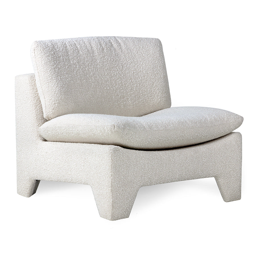 HKliving Retro Lounge Armchair Boucle Cream