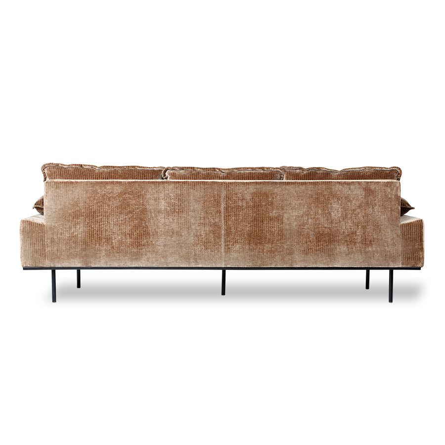 HKliving Retro Sofa 4-Seats Velvet Corduroy Aged Gold