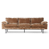 HKliving Retro Sofa 4-Seats Velvet Corduroy Aged Gold