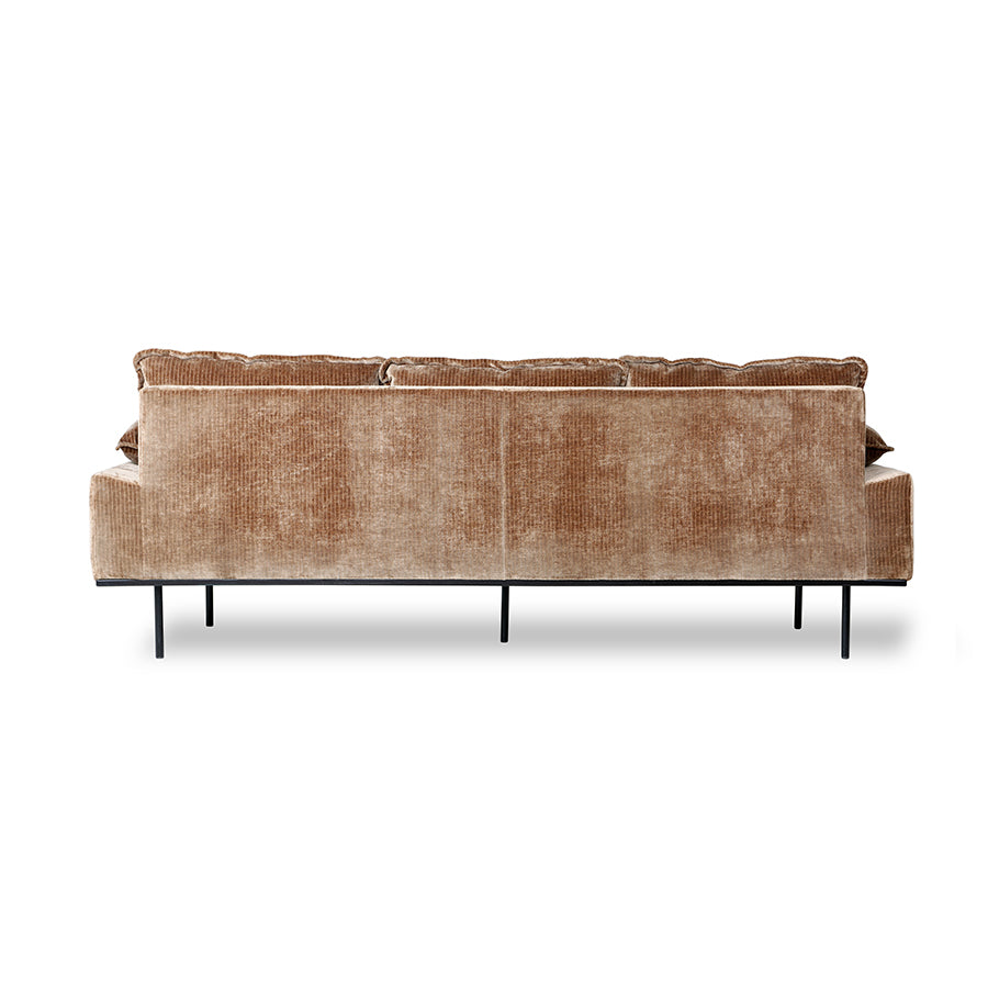 HKliving Retro Sofa 3-Seats Velvet Corduroy Aged Gold