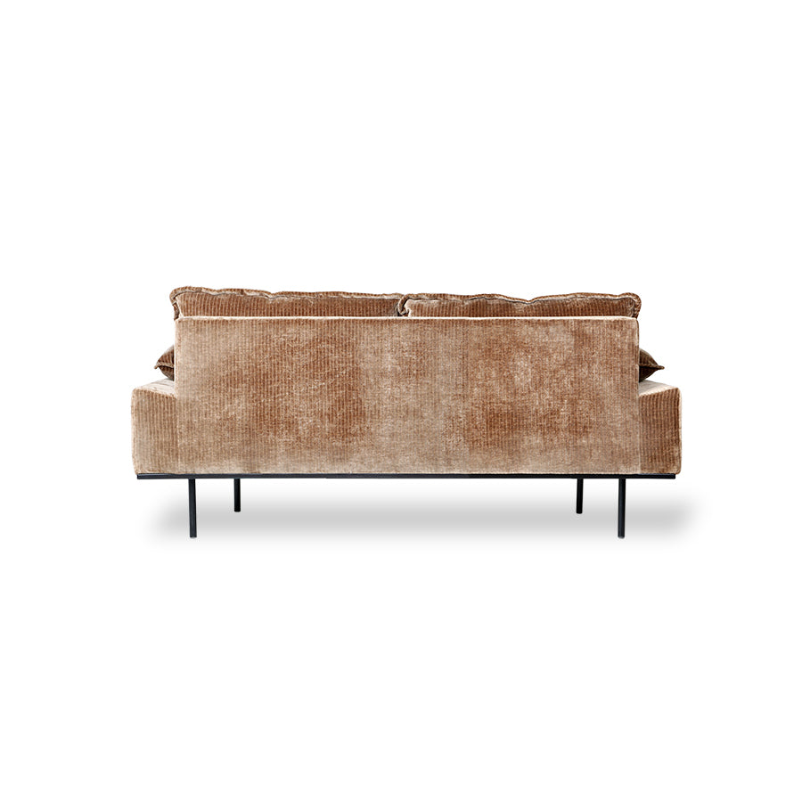 HKliving Retro Sofa 2-Seats Velvet Corduroy Aged Gold