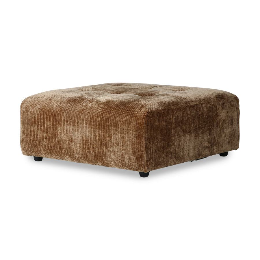 HKliving Vint Couch: Element Hocker Corduroy Velvet Aged Gold