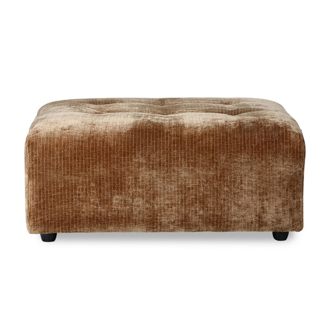 HKliving Vint Couch: Element Hocker Corduroy Velvet Aged Gold