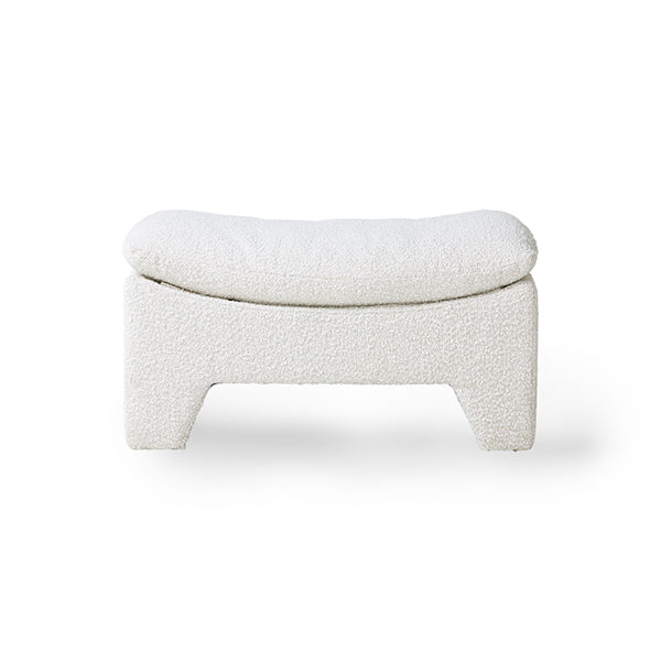 HKliving Retro Lounge Ottoman Boucle Cream