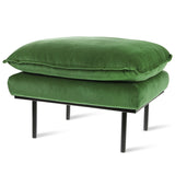 HKliving Retro Sofa Stool Royal Velvet Green