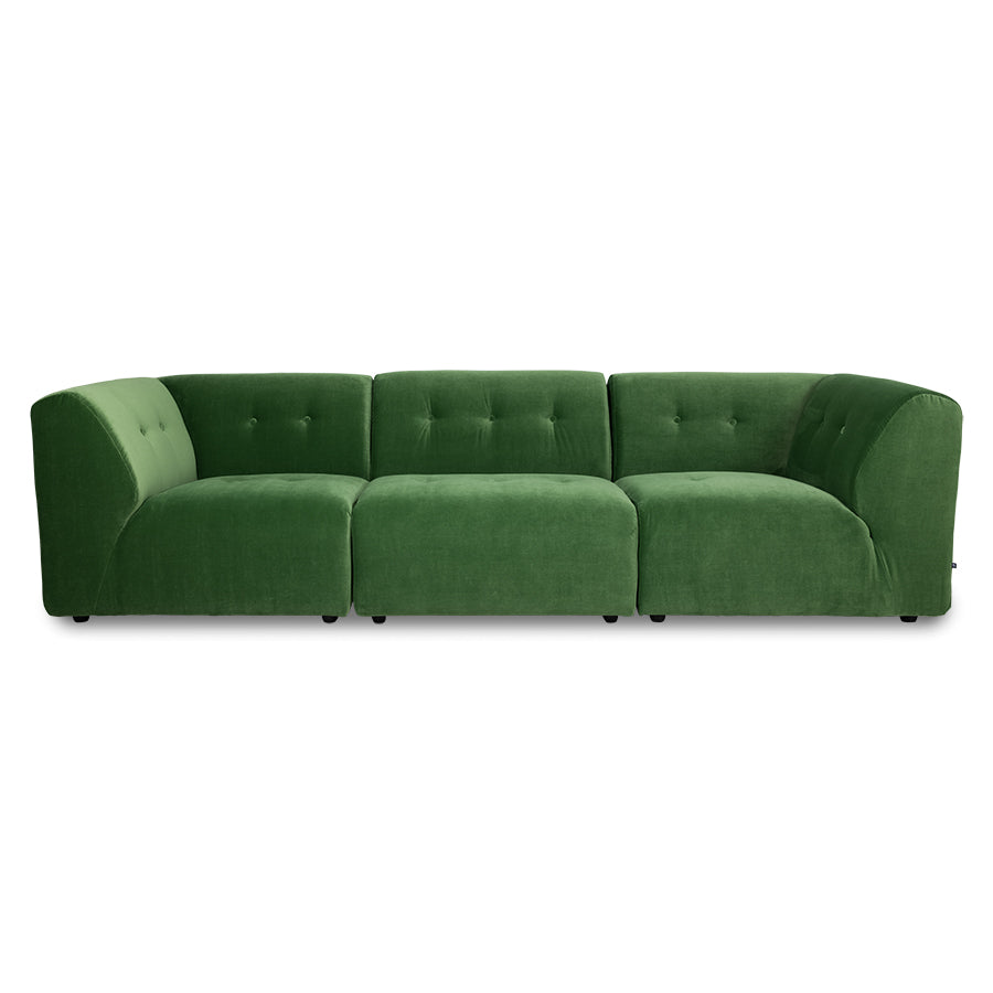 HKliving Vint Couch Element Left Royal Velvet Green