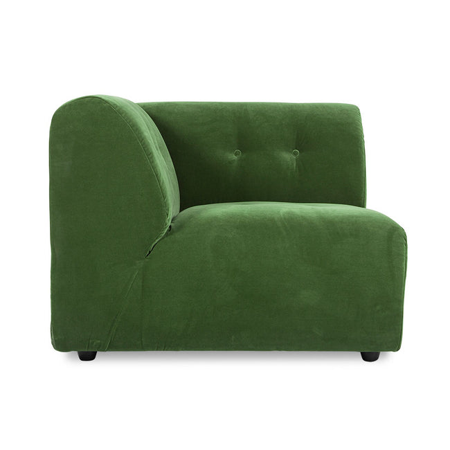 HKliving Vint Couch Element Left Royal Velvet Green