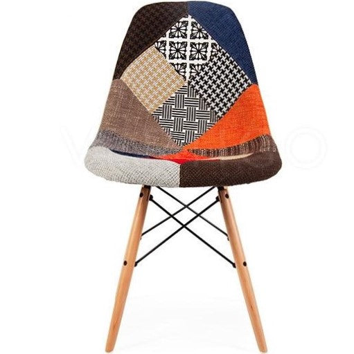 Patchwork Upholstery DSW Chair - Inspired By Designs of Charles & Ray Eames