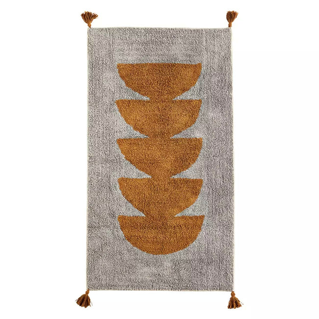 Tufted Cotton Runner With Tassels