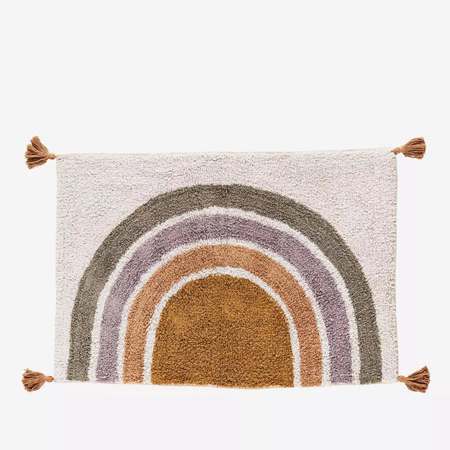 Tufted Cotton Bath Mat With Tassels