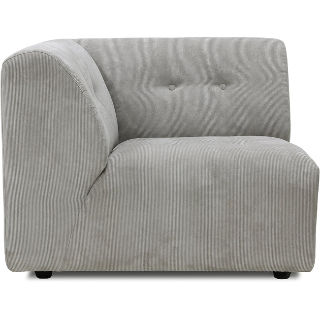 HKliving vint couch: element left, corduroy rib, cream