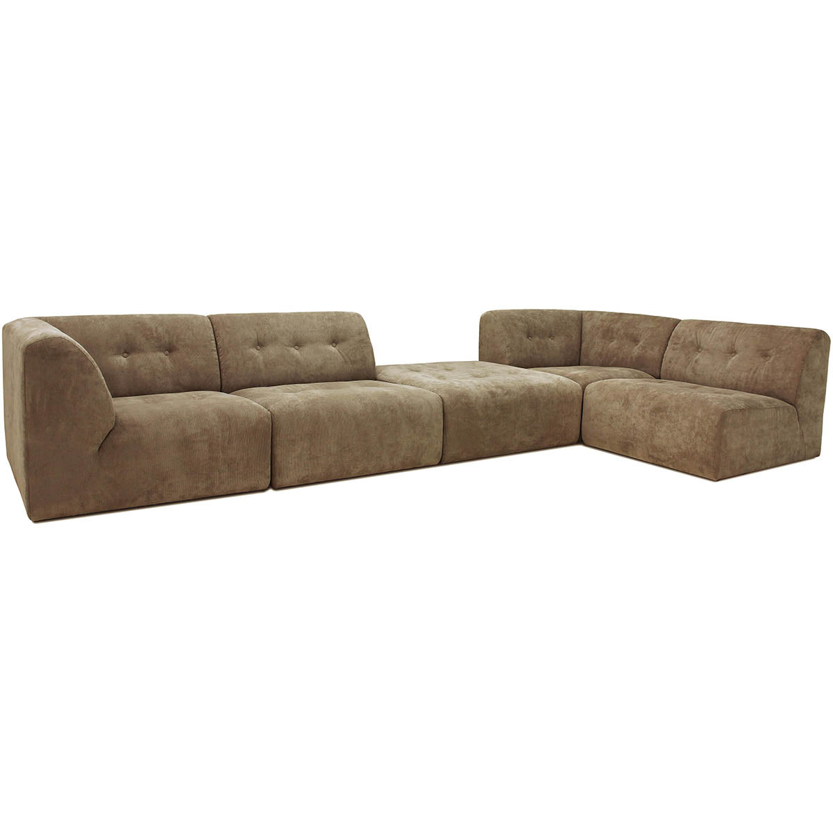 HKliving vint couch: element middle, corduroy rib, brown