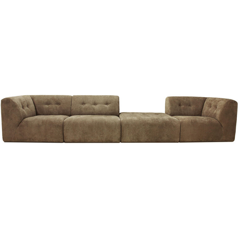 HKliving vint couch: element right, corduroy rib, brown