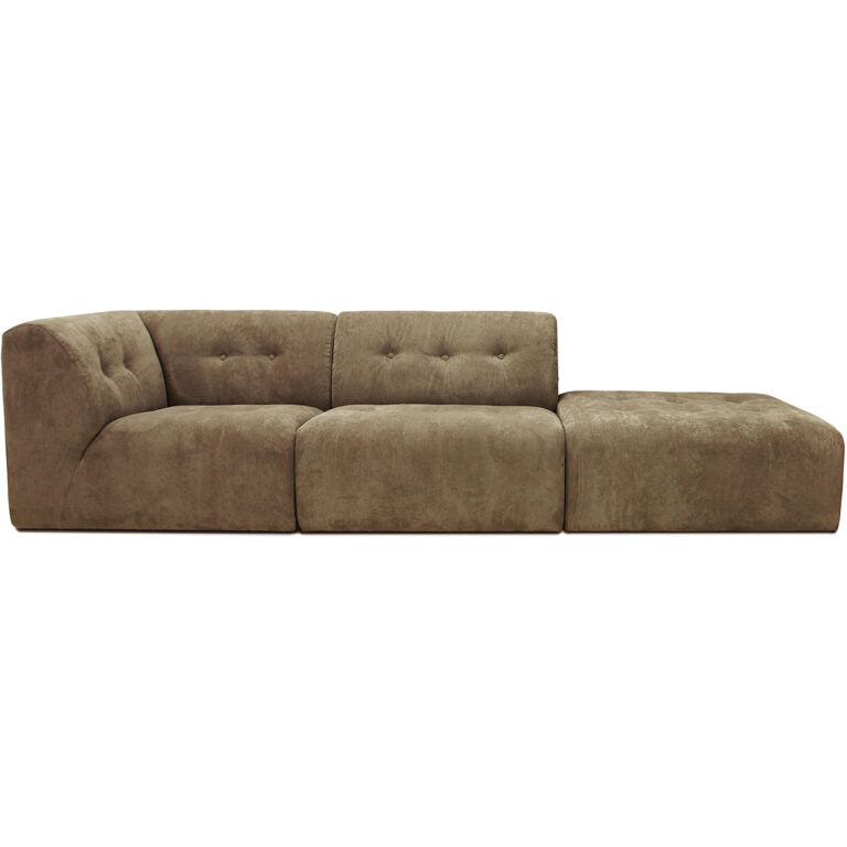 HKliving vint couch: element hocker, corduroy rib, brown