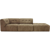 HKliving vint couch: element right, corduroy rib, brown