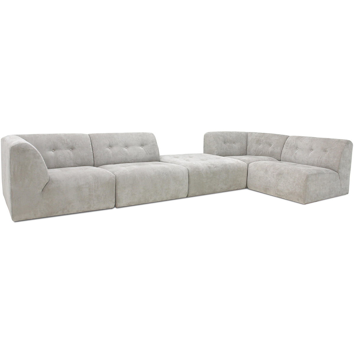 HKliving vint couch: element left, corduroy rib, cream