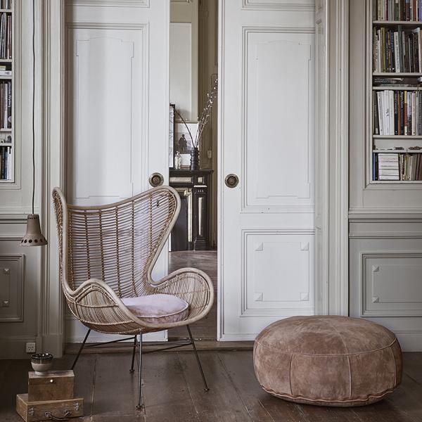 HKliving Velvet Seat Cushion Peach (ø60)