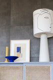 HKliving Printed Faces Lamp Shade L