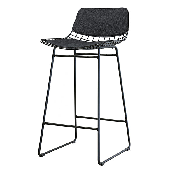 HKliving Wire Bar Stool Comfort Kit Dark Grey