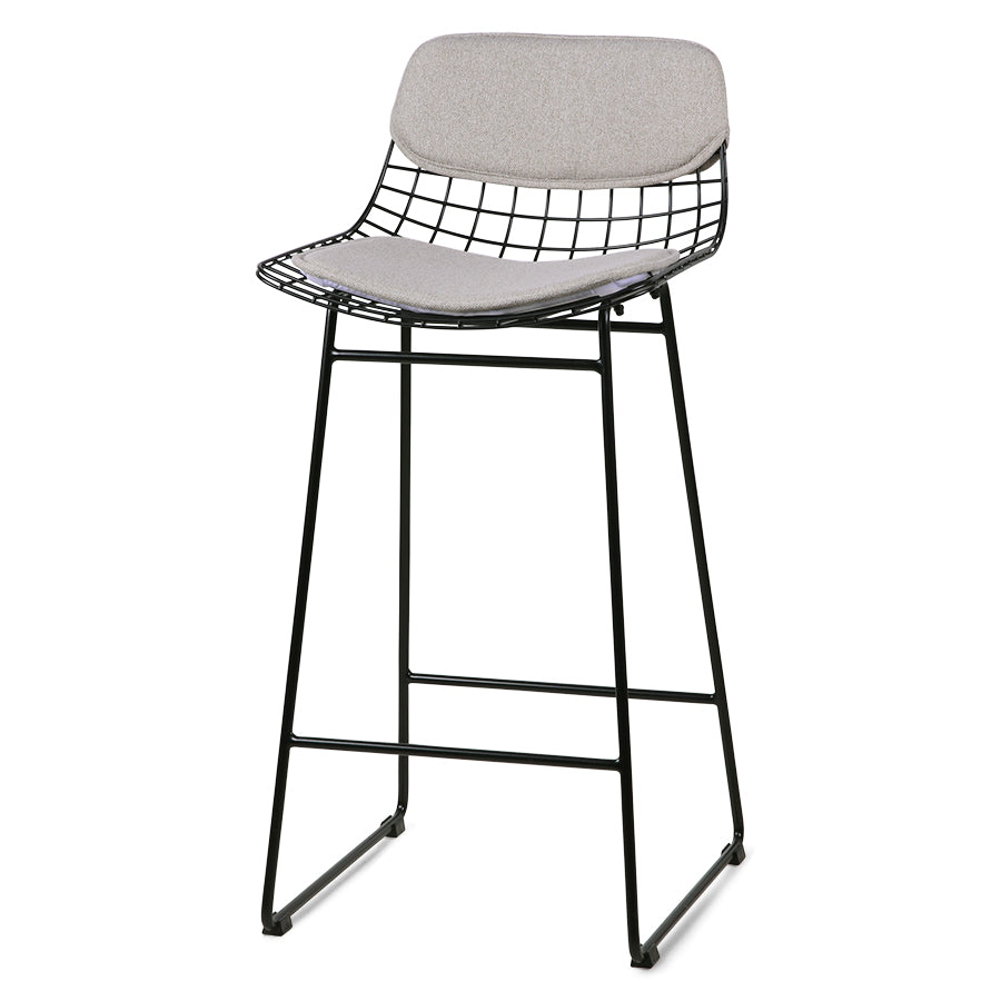 HKliving Wire Bar Stool Comfort Kit Pebble