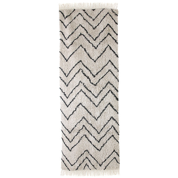 HKliving Cotton Zigzag Runner Rug (75x220)