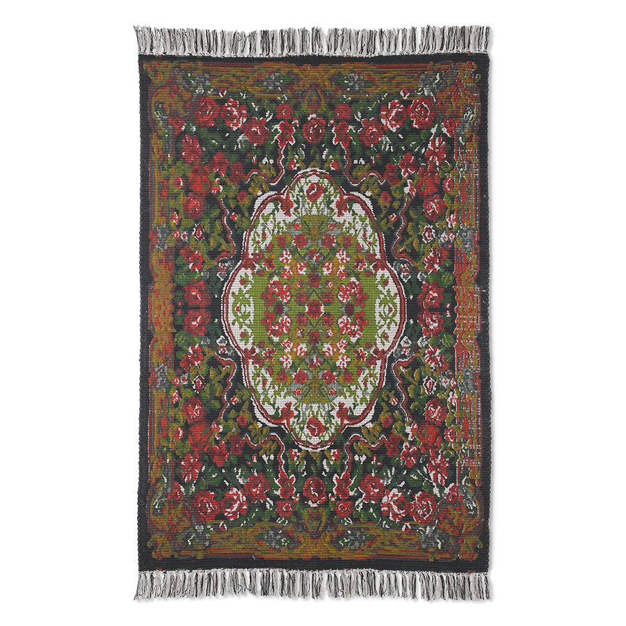 HKliving Printed Rose Kelim Rug 120x180