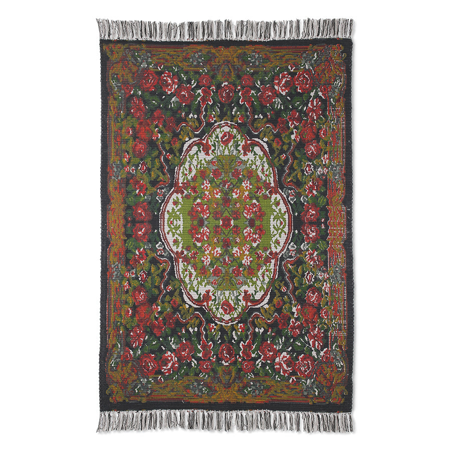 HKliving Printed Rose Kelim Rug 120x180