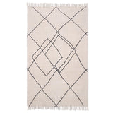 HKliving Handwoven Zigzag Rug Black/White (150x240)