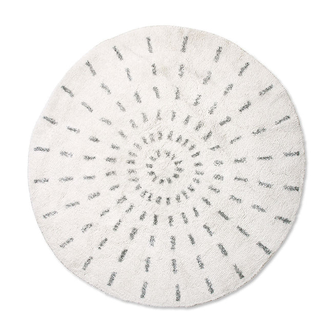 HKliving Round Bath Mat Swirl 120cm