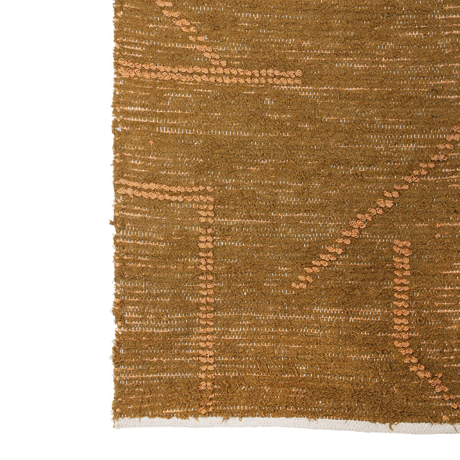 HKliving Hand Woven Cotton Runner Mustard/Honey (70x200)