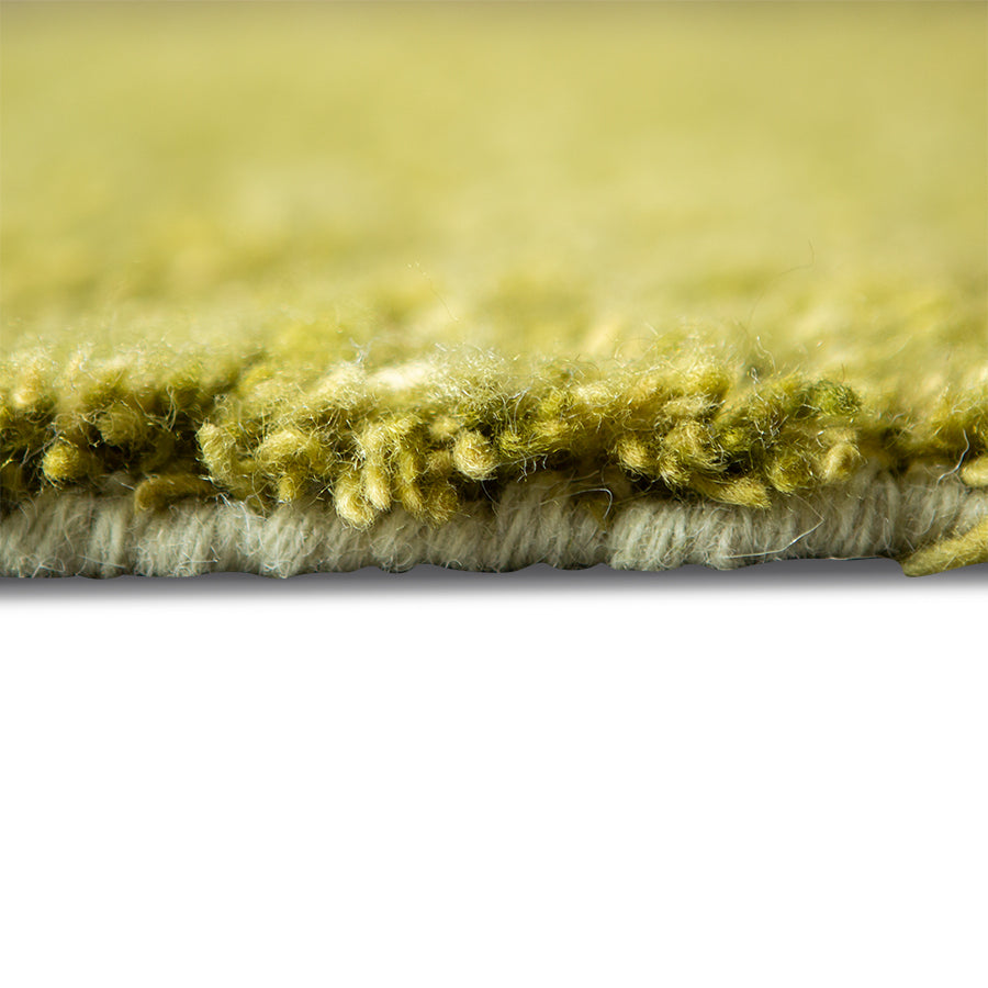 HKliving Hand Knotted Woolen Runner Olive / Purple (80x300)