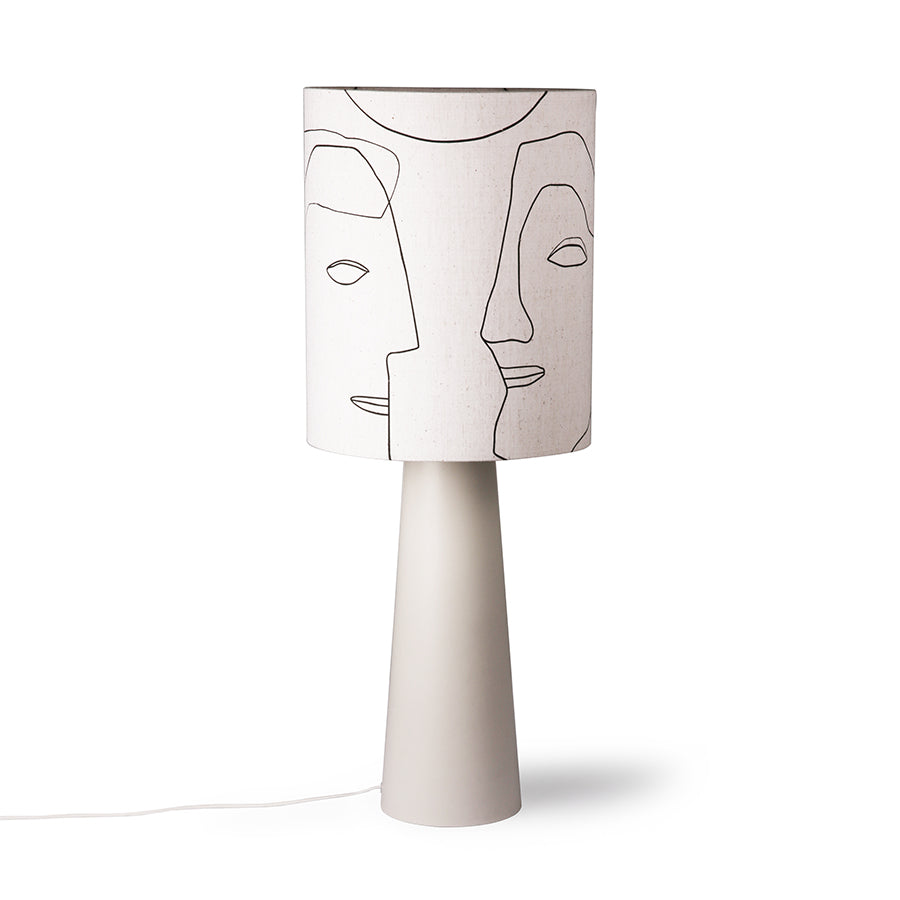 HKliving Printed Faces Lamp Shade L