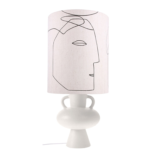 HKliving Printed Faces Lamp Shade L