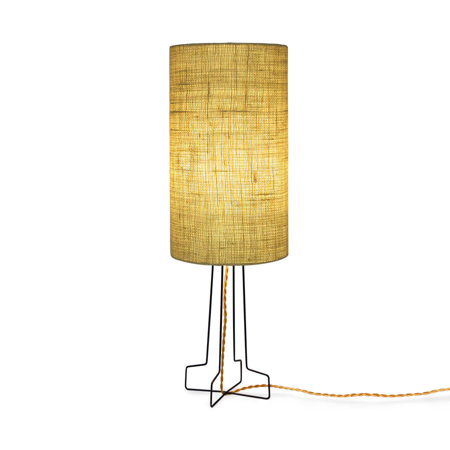 HKliving Jute Cylinder Lamp Shade Jade Green