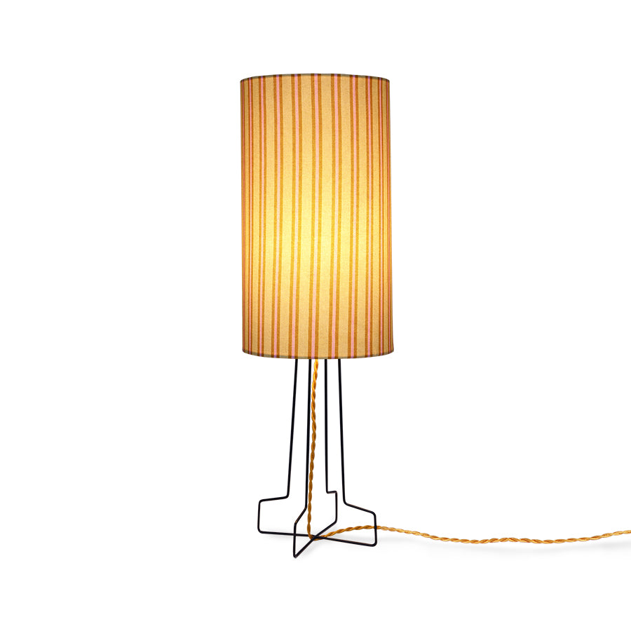 HKliving Printed Cylinder Lamp Shade Stripes