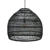 HKliving Wicker Hanging Lamp Ball Black M