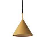 HKliving Metal Triangle Pendant Lamp M Matt Ochre